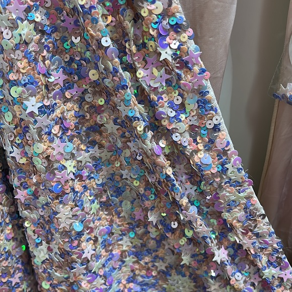 NWT Retrofete Aubrielle Pink Sequin Mini Dress with Ling Sleeves PERFECT FOR NYE - Picture 5 of 8